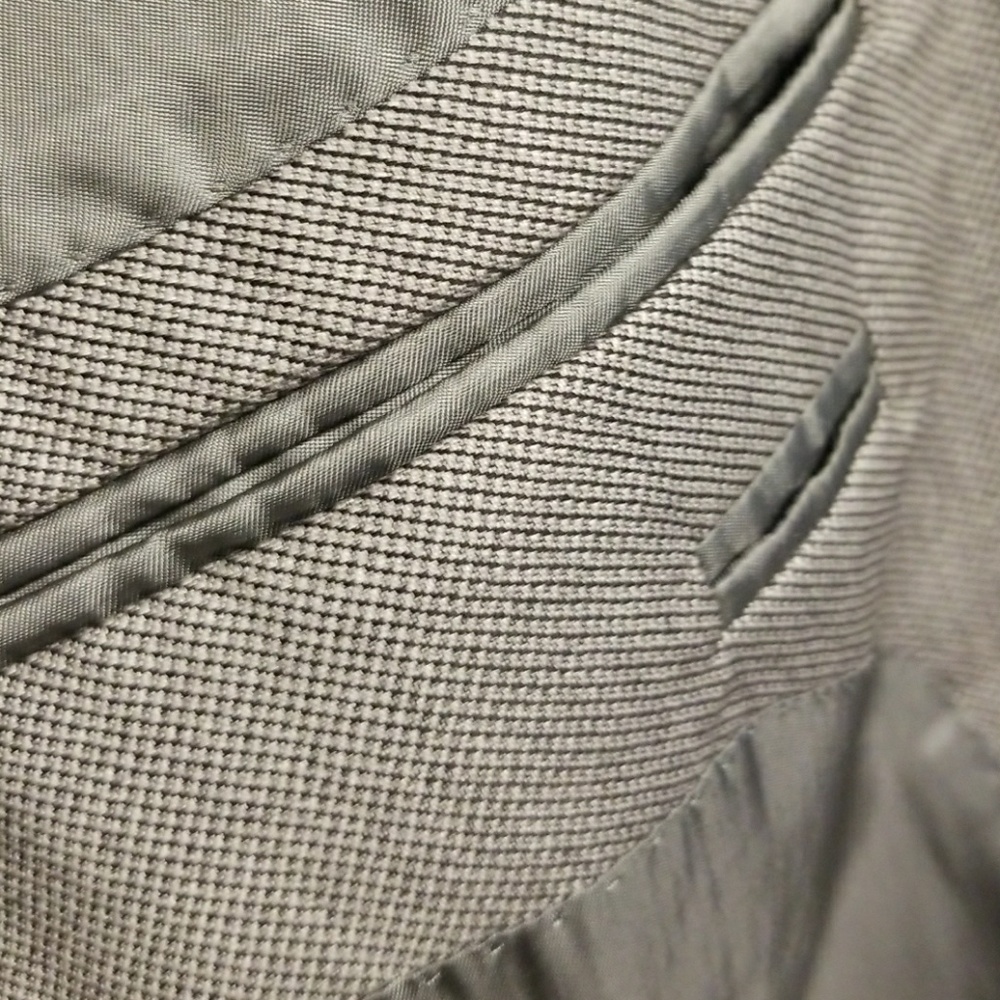 Grey Printed Two Button Suit - Picture 4 of 4